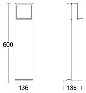 Steinel 078652 - LED Zatemnitvena zunanja svetilka GL 85 C 600 LED/9W/230V IP44