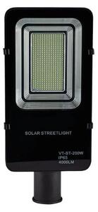 LED Zatemnitvena solarna ulična svetilka LED/50W/6,4V 4000K IP65 + Daljinski upravljalnik