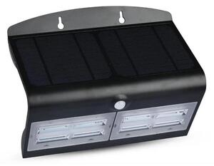 LED Solarna stenska svetilka s senzorjem LED/7W/3,7V 4000K IP65 črna