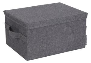 Siva tekstilna škatla za shranjevanje s pokrovom 35x26x19 cm Soft Storage – Bigso