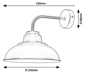Rabalux 5307 - Stenska svetilka DRAGAN 1xE27/60W/230V
