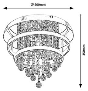 Rabalux 2237 - Kristalni lestenec PALLAS LED/32W/230V + 3xE14/40W