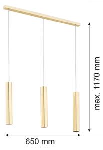 Argon 1443 - Lestenec na vrvici GOMERA 3xGU10/5W/230V medenina