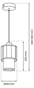 Lestenec na vrvici BLANCO 1xE27/60W/230V bela