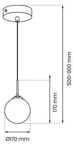 Lestenec na vrvici REFLEX 1xE14/40W/230V d. 17 cm