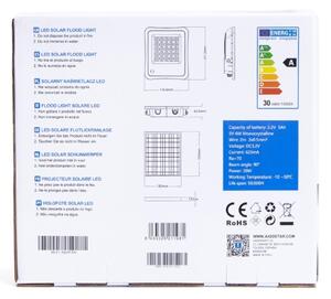 Aigostar - LED Zatemnitveni solarni reflektor LED/30W/3,2V IP67 + Daljinski upravljalnik