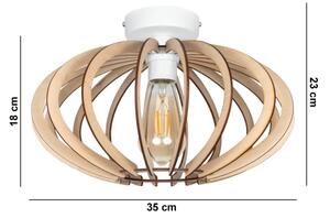 Lestenec za površinsko vgradnjo EARTH 1xE27/60W/230V bela/bež