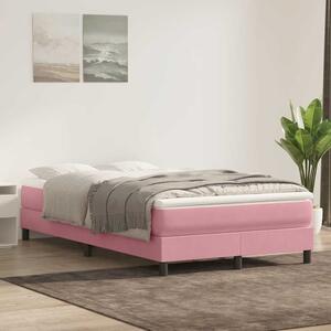 VidaXL Box Spring postelja brez vzmetnico Pink 120x220 cm Velvet