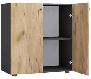P & B Pisarniški Regal Lona L, Antracit, Barva Hrasta