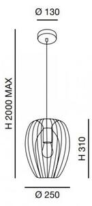 Fabas Luce 3677-45-101 - Lestenec na vrvici CAMP 1xE27/40W/230V črna