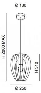 Fabas Luce 3677-45-102 - Lestenec na vrvici CAMP 1xE27/40W/230V bela