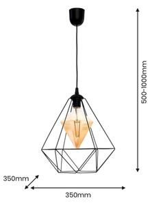 LED Lestenec na vrvici ALAMBRE 1xE27/4W/230V črna