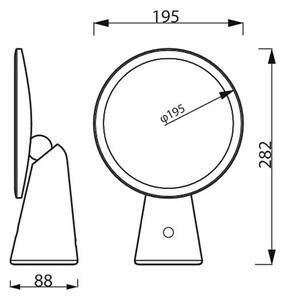 Philips - Zatemnitveno kozmetično ogledalo z LED osvetlitvijo MIRROR LED/4,5W/5V