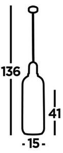 Searchlight 46641-1AC - Lestenec na vrvici PIPETTE 1xE27/60W/230V mat