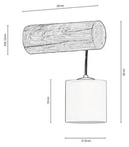 Spot-Light DO67771151 - Stenska svetilka FORESTA 1xE27/25W/230V bor