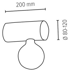 Spot-Light DO6994156 - Stenska svetilka TRABO 1xE27/25W/230V bor