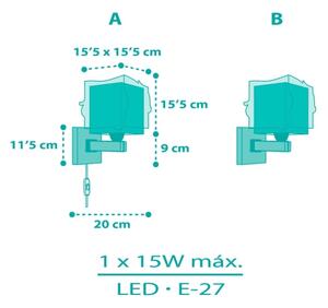 Dalber 63449 - Otroška stenska svetilka MERMAIDS 1xE27/60W/230V