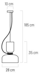 Klausen 111101 - Lestenec na vrvici ABEL 2xE27/11W/230V premer 28 cm krem barva