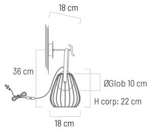 Klausen 101021 - Stenska svetilka MEMORY 1xG9/4W/230V belo/rjava