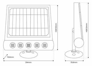 LED Solarna stenska svetilka s senzorjem LED/8W/3,7V 4000 mAh 4000K IP65