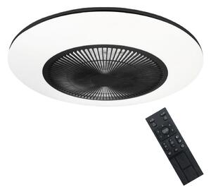 Brilagi - LED Zatemnitvena svetilka z ventilatorjem AURA LED/38W/230V črna + Daljinski upravljalnik