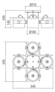 Redo 01-2401 - Lestenec POOH 4xE27/42W/230V breza