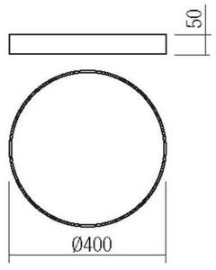 Redo 05-933 - LED Stropna svetilka KNOB LED/36W/230V 3000K-6500K 40 cm črna