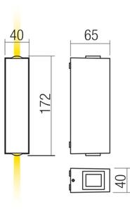 Redo 90421 - LED Zunanja stenska svetilka ACE 2xLED/5,84W/230V 3000K IP54 siva