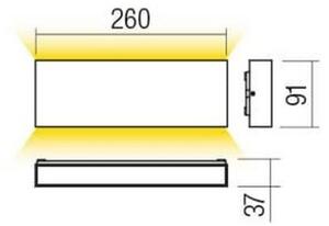 Redo 90389 - LED Zunanja stenska svetilka KAMAL LED/15W/230V 3000K IP54 rjava