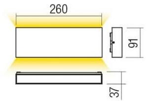 Redo 90387 - LED Zunanja stenska svetilka KAMAL LED/15W/230V 3000K IP54 bela