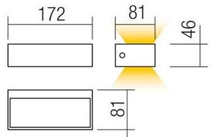 Redo 90372 - LED Zunanja stenska svetilka LAMPRIS LED/9,5W/230V IP65 bela