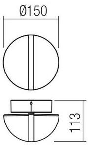 Redo 90364 - LED Zunanja stenska svetilka SIERRA LED/10,8W/230V IP54