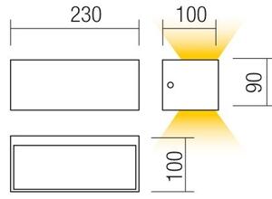 Redo 90373 - LED Zunanja stenska svetilka LAMPRIS LED/13W/230V IP65 bela