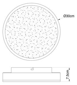 Globo 48460-24 - LED Stropna svetilka HEDI LED/24W/230V pr. 30 cm črna