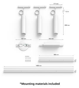 Philips - SET 3x LED RGB Zatemnitveni lestenec za tračni sistem Hue LED RGB/15,6W/230V