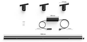 Philips - SET 3xLED RGB Zatemnitvena svetilka za tračni sistem Hue LED RGB/15,6W/230V