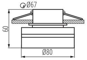 Kanlux 29234 - Vgradna svetilka GOVIK 10W črna/zlata