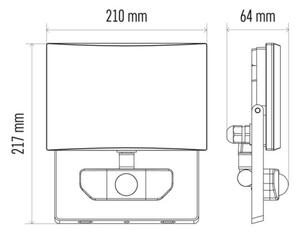 LED Reflektor s senzorjem LED/51W/230V IP54