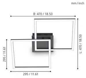 Eglo 75553 - LED Zatemnitveni lestenec PALMAVES LED/28W/230V 3000-6500K + Daljinski upravljalnik