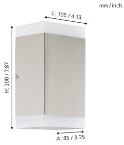 Eglo 75545 - LED Zunanja stenska svetilka CARPINERA 2xGU10/4,6W/230V IP44