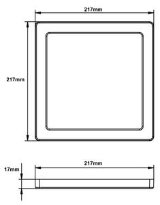 Globo 12380-18B - LED Stropna svetilka LASSE LED/18W/230V 3000/4000/6500K črna