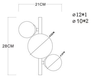 Globo 56135-3W - LED Lestenec RIHA 3xG9/3W/230V medenina