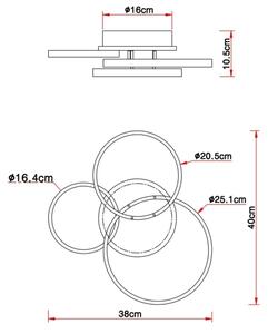 Globo 67273-30 - LED Lestenec SID LED/30W/230V