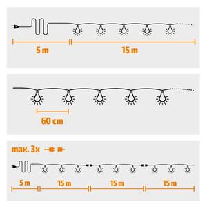 Brilagi - LED Zunanja dekorativna veriga GARLAND 25xE12 20m IP44 topla bela