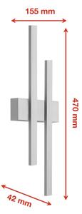 Telefunken 313204TF - LED Zunanja stenska svetilka 2xLED/8W/230V IP44