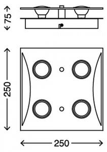 Briloner 3572-048 - LED Stropna svetilka FLASH 4xGU10/3W/230V