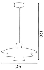 Lestenec na vrvici PLATO 1xE27/60W/230V