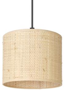 Lestenec na vrvici RATTAN 1xE27/60W/230V pr. 18 cm ratan