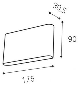 LED2 - LED Zunanja stenska svetilka FLAT 2xLED/5W/230V IP65