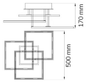 Wofi 9243.03.10.9300 - LED Zatemnitveni lestenec MODESTO LED/33W/230V